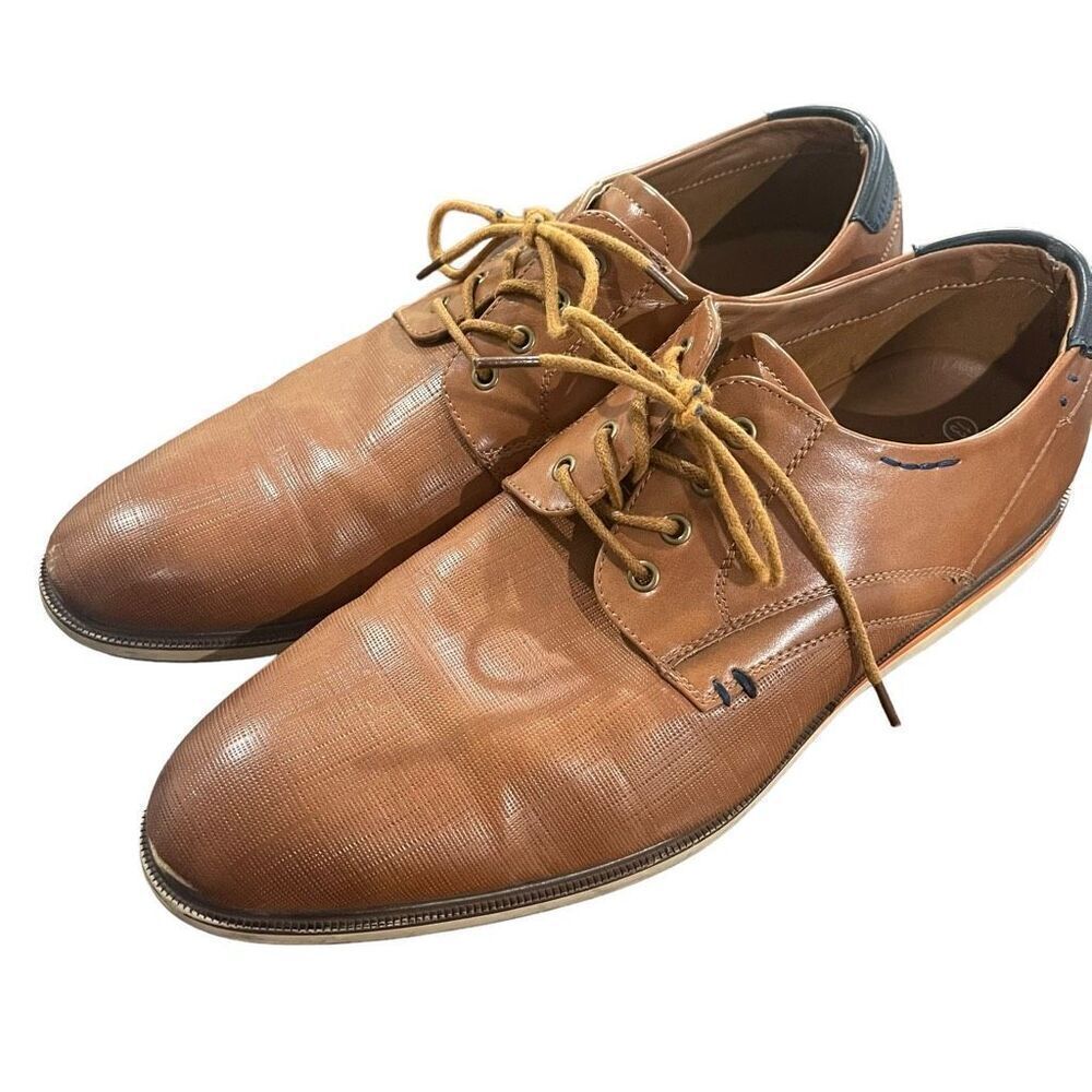 Bruno Marc Tobacco Brown Oxford Shoes - Men’s Size 13